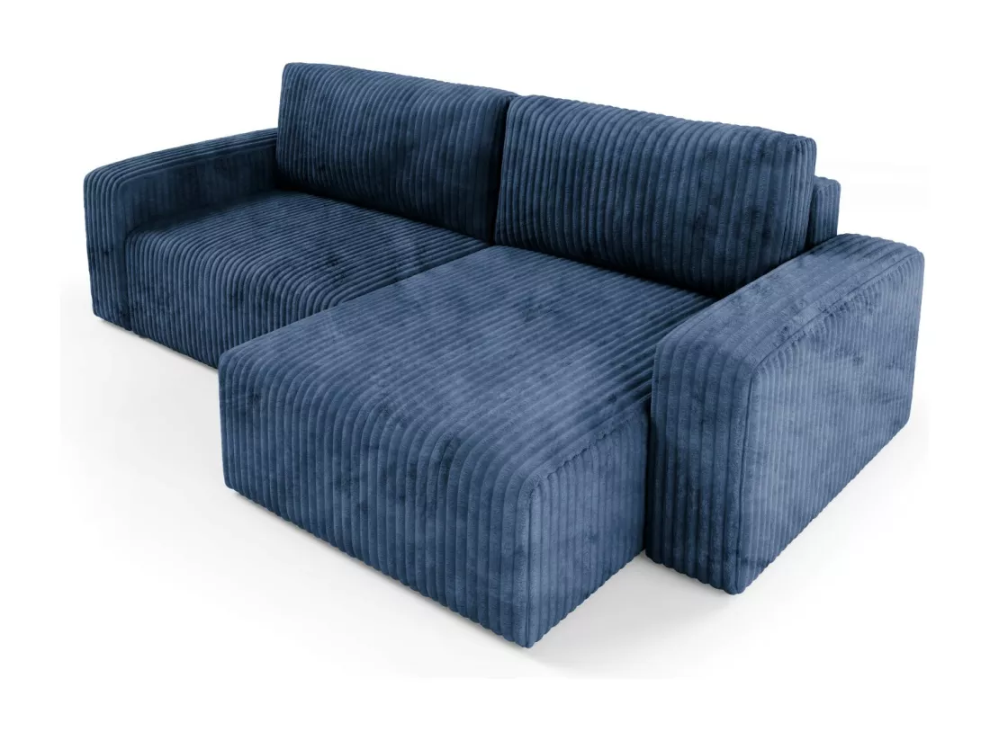 Canapé d'angle convertible Cord FANO Bleu