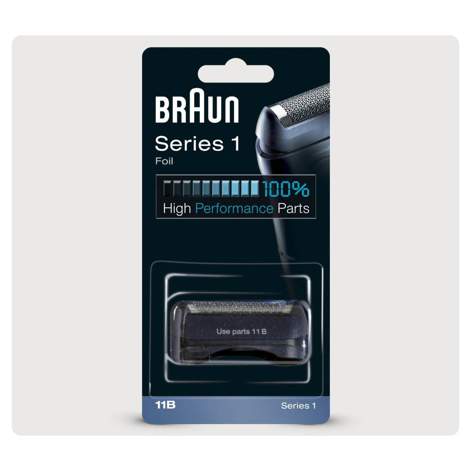 Braun Elektrorasierer Ersatzscherteil 11 B Schwarz – Kompatibel mit Series 1 Rasierern
