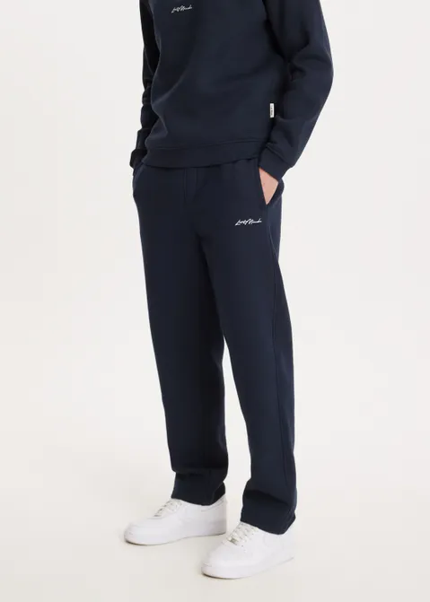 Brushed straight broek blauw (BLW.D)