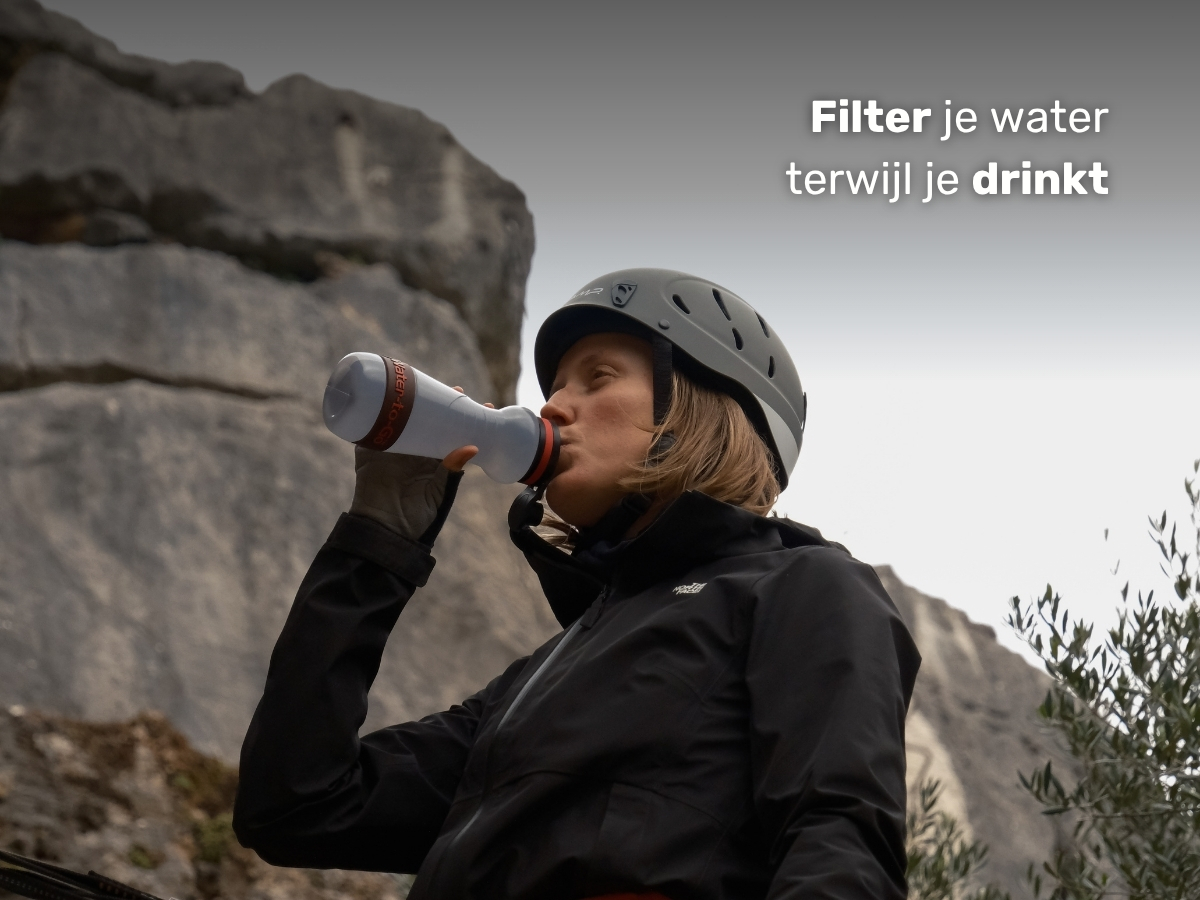Water-to-Go Eco-Active 550 ml waterfles met filter - Purple