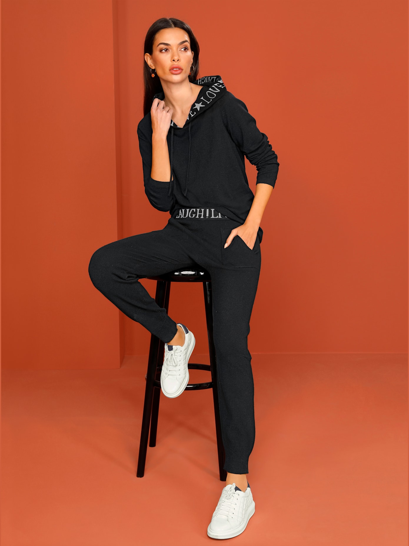 Pantalon de jogging tricot fin et doux
