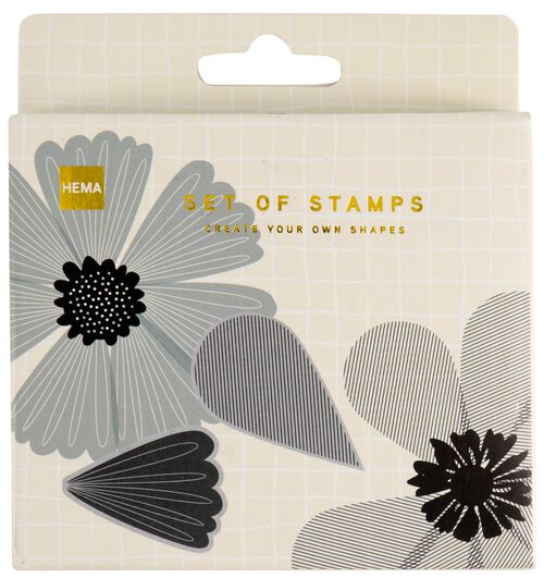 6 tampons feuilles