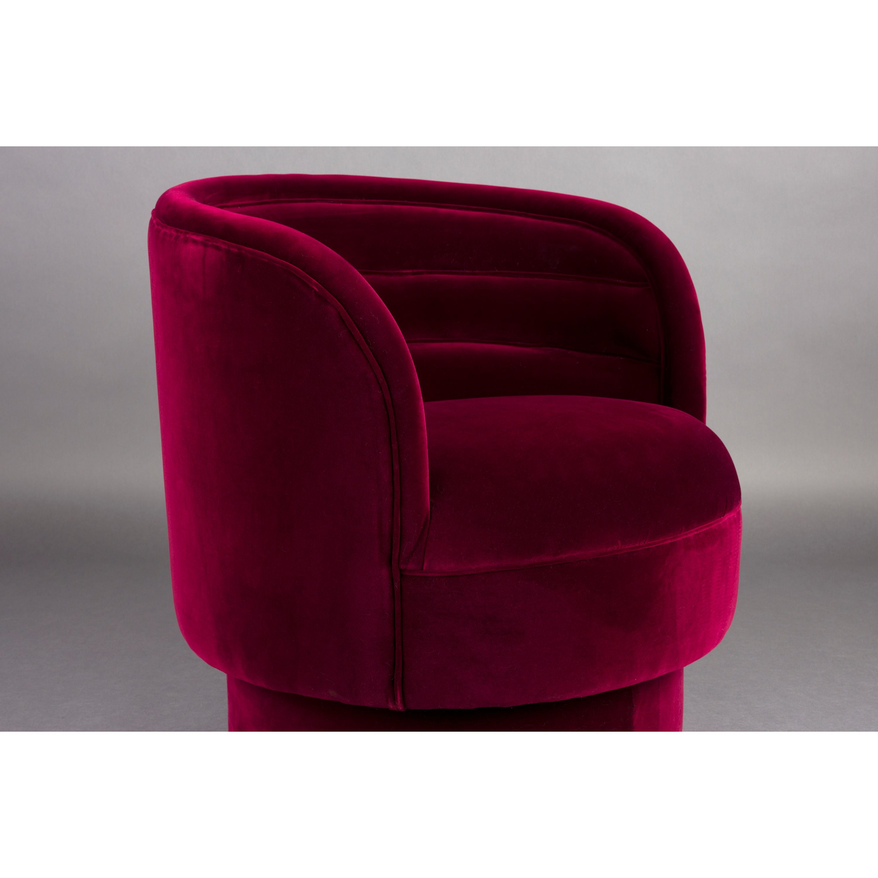Dutchbone Dorothy Fauteuil Velvet Rood