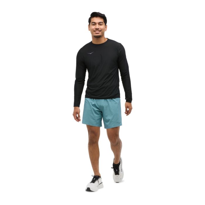 Hoka Herre Shorts Glide 2in1 7 Inch Shorts Blå