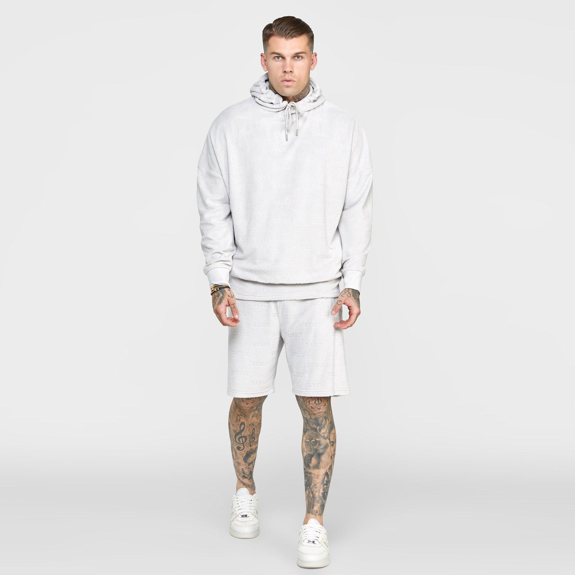 SikSilk Ecru Varsity Anniversary Print OTH Hoodie Mens