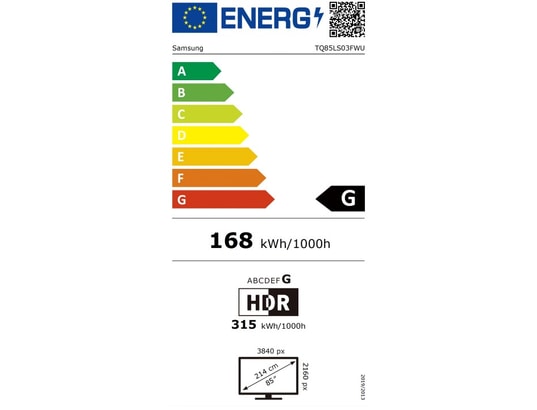 SAMSUNG - TV Neo QLED 4K  214 cm TQ85LS03FW Neo QLED The Frame Pro