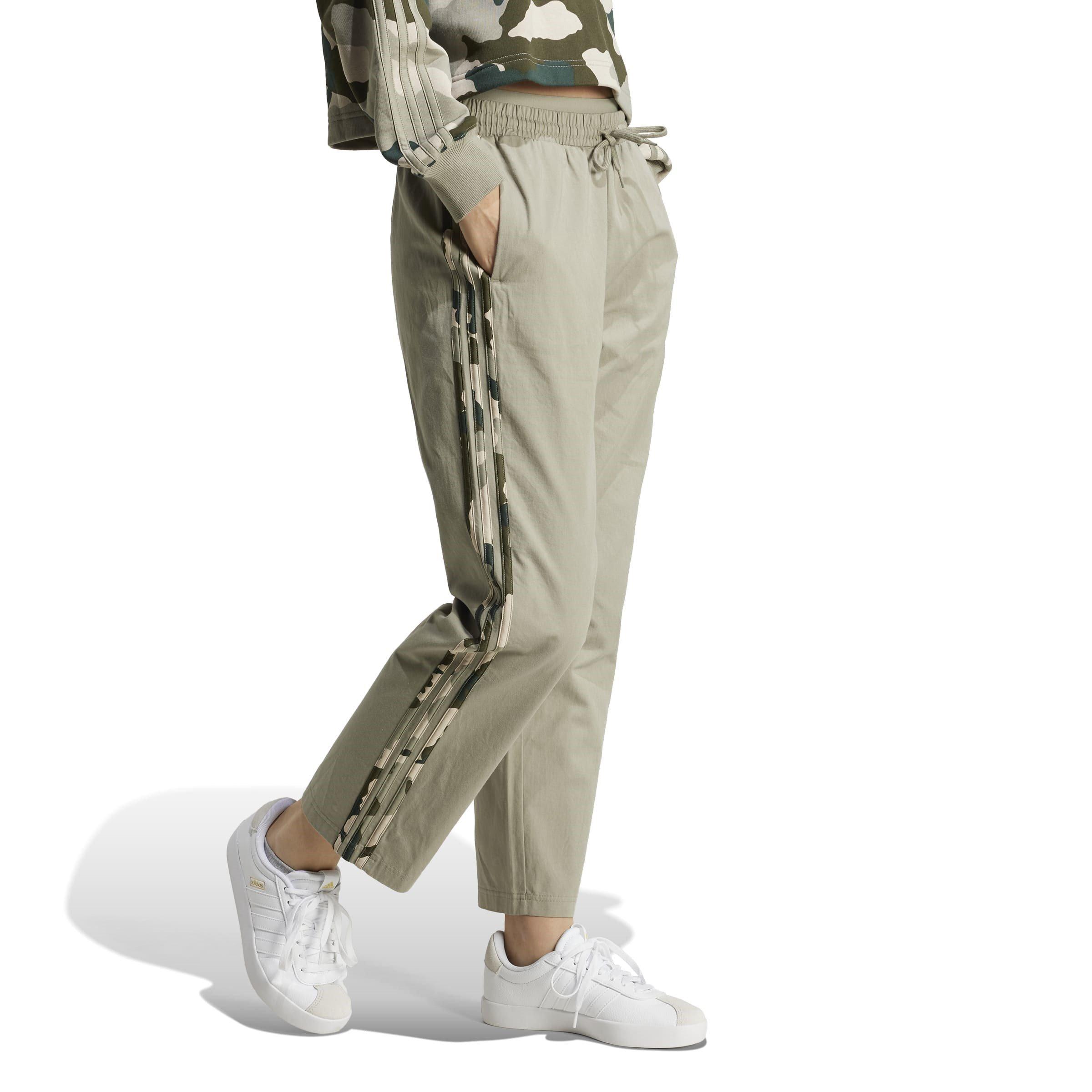 adidas Essentials Camo Print 3 Stripes Twill Trousers Womens