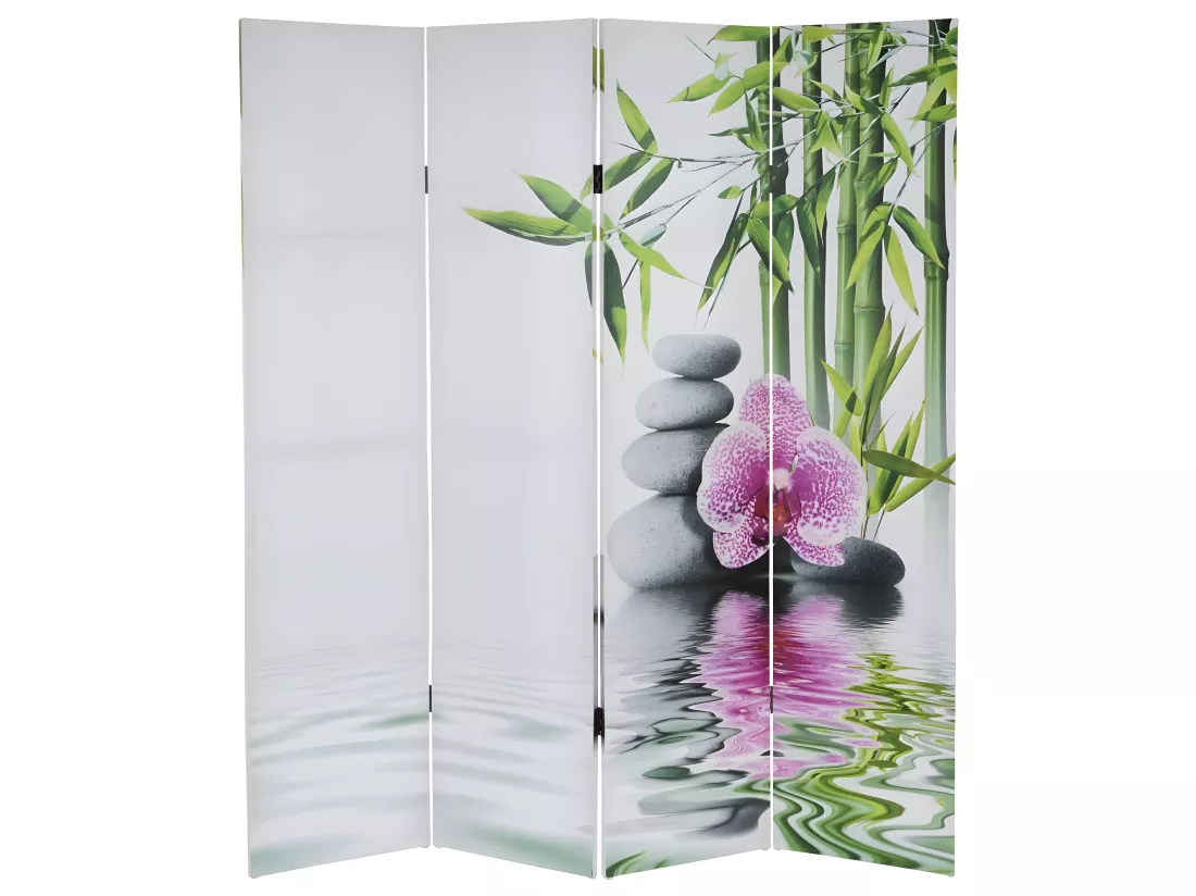 Paravent 4 panneaux pans 160 x 2.5 x 180 cm PAR04009