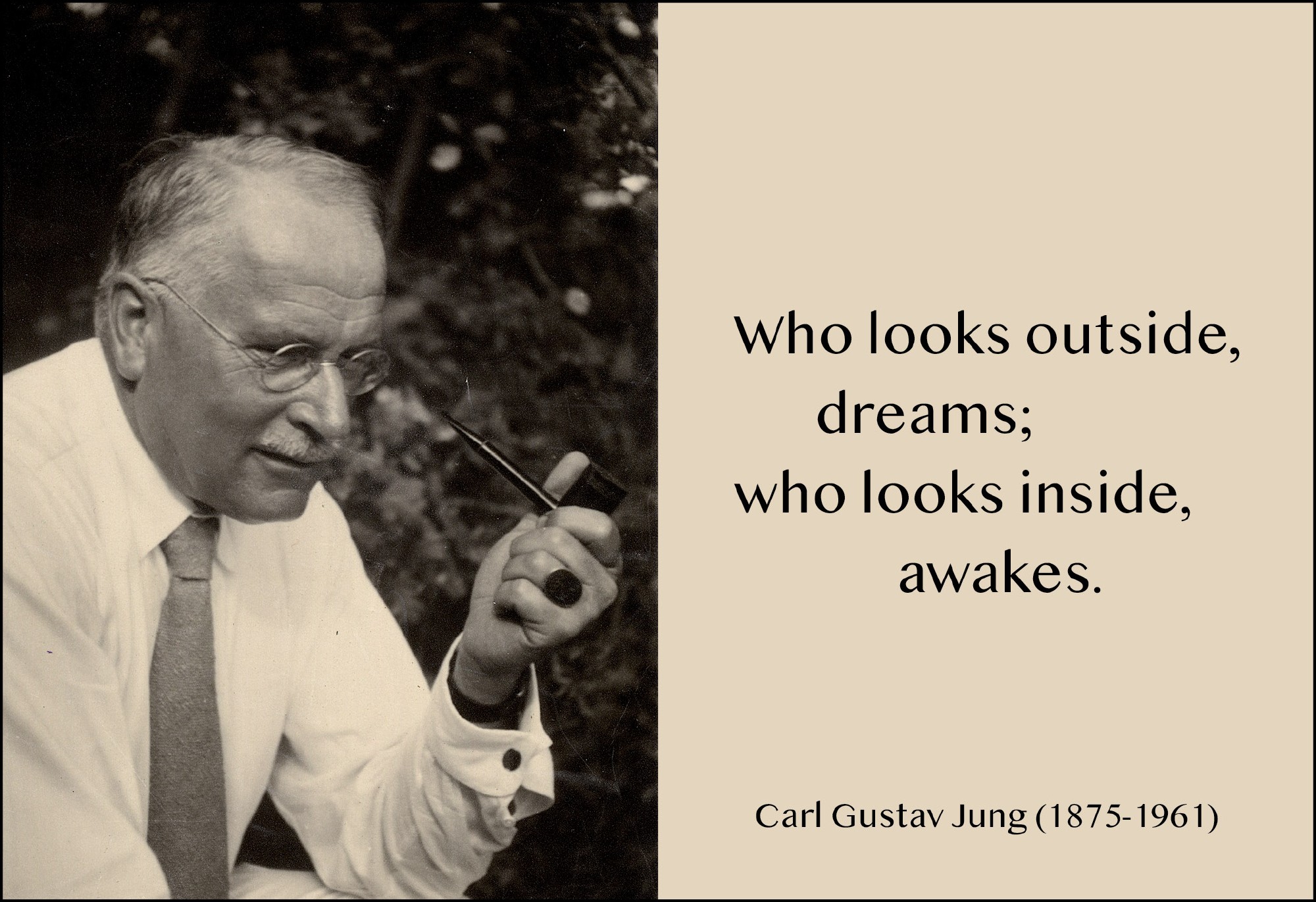 Postkarte 'Who looks outside dreams' günstig bestellen