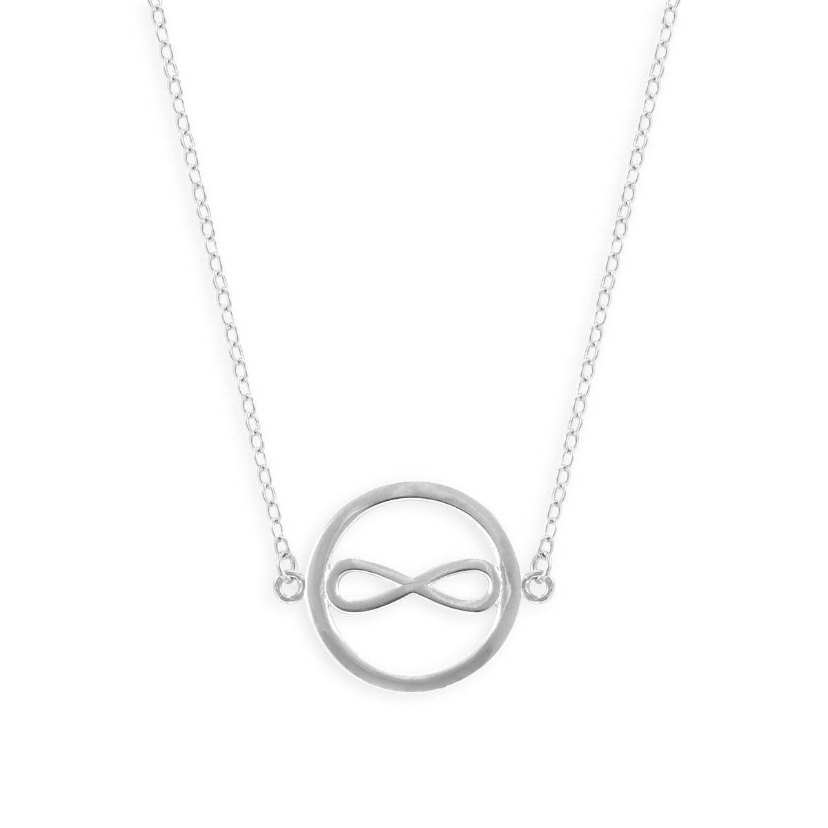 Collier en argent 925 rhodié avec oxydes de zirconium