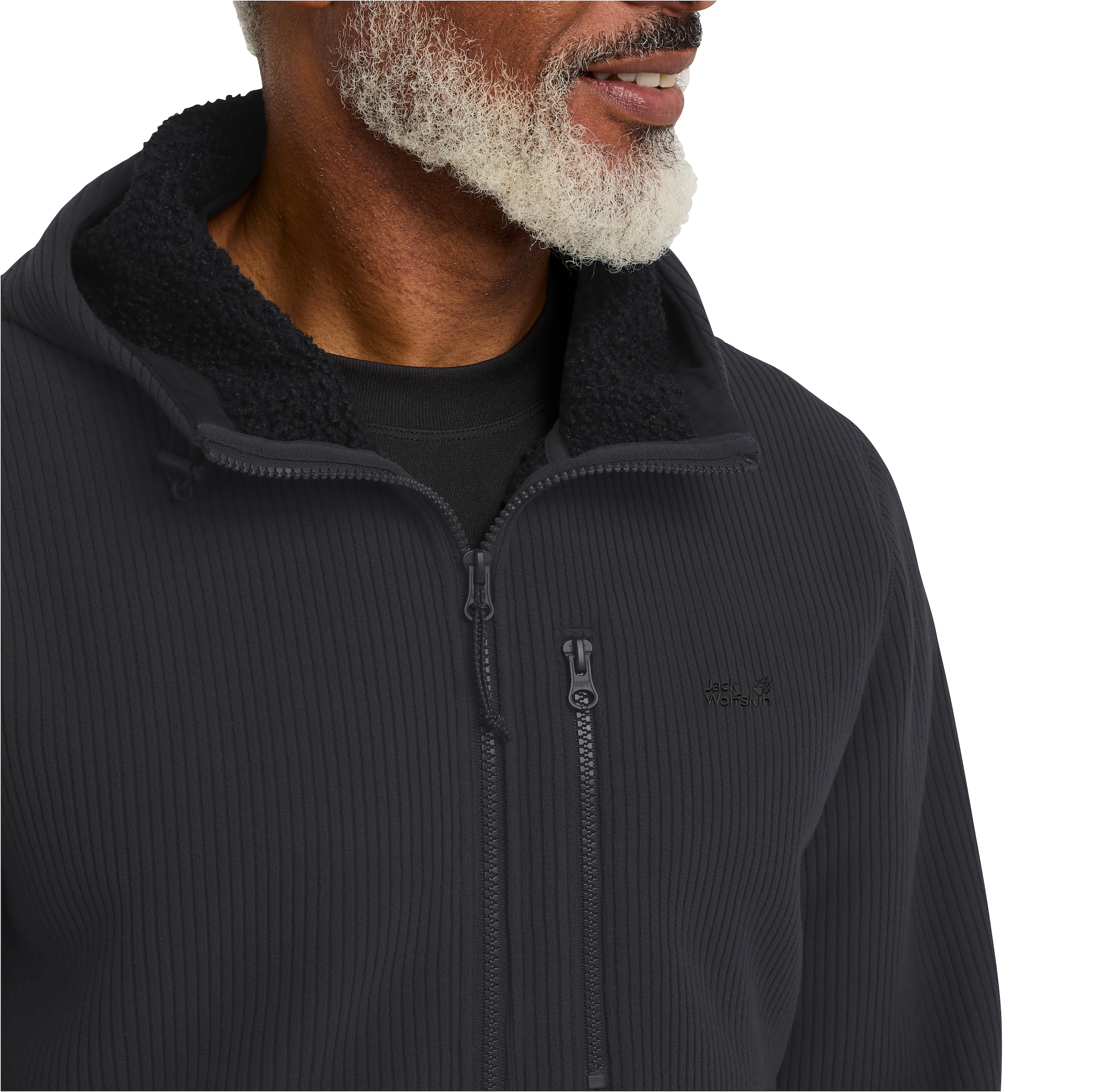 Jack Wolfskin Fleecejacke »LAKE RIDGE HOODED JKT M« mit Kapuze Windabweisend, wärmend, Übergangsjacke
