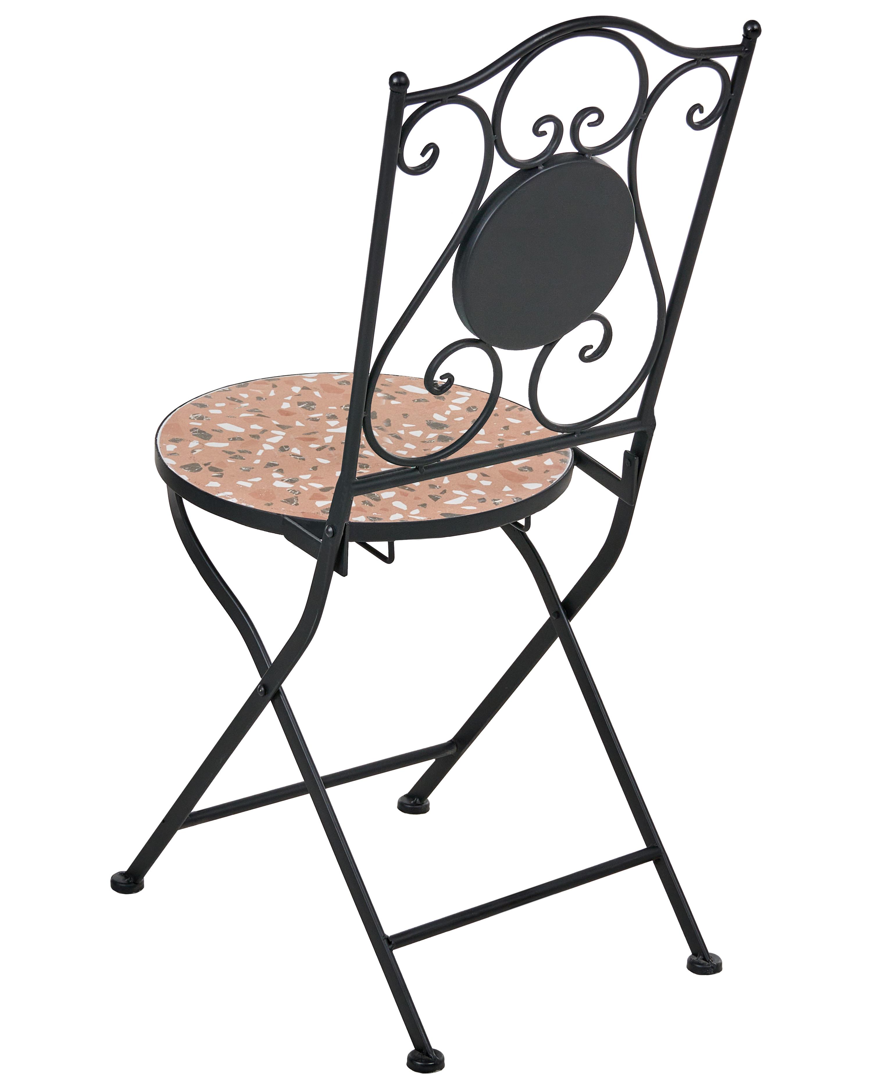 Set van 2 tuinstoelen ADRANO inklapbaar Metaal Zwart