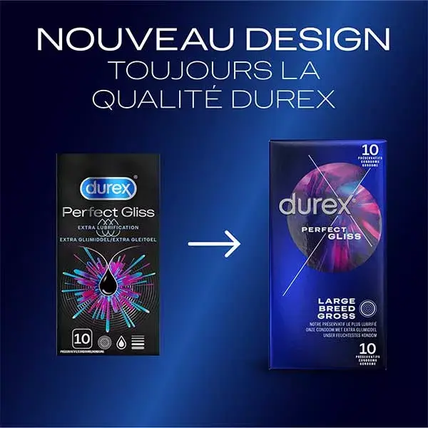 Camisinhas Durex Perfect Gliss - 10 unidades - Ideal para sexo anal
