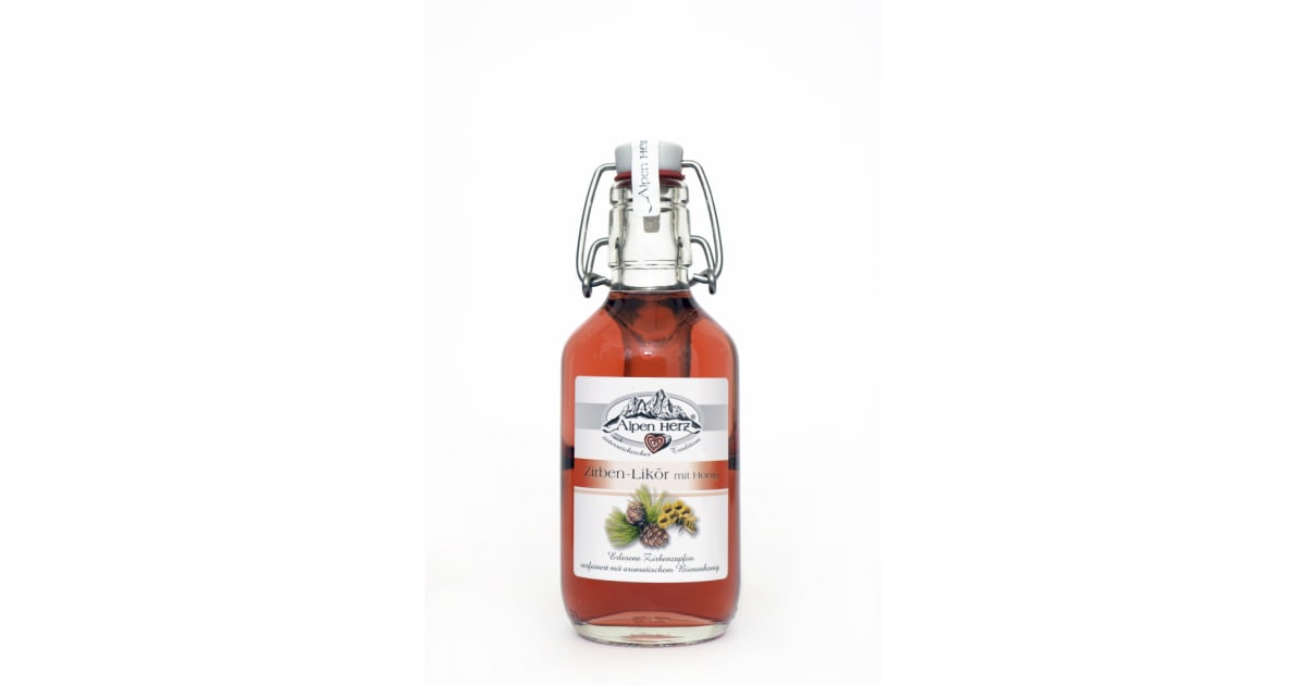 Alpenherz Zirben-Likör mit Honig 21% 0,2 Liter (Einweg)