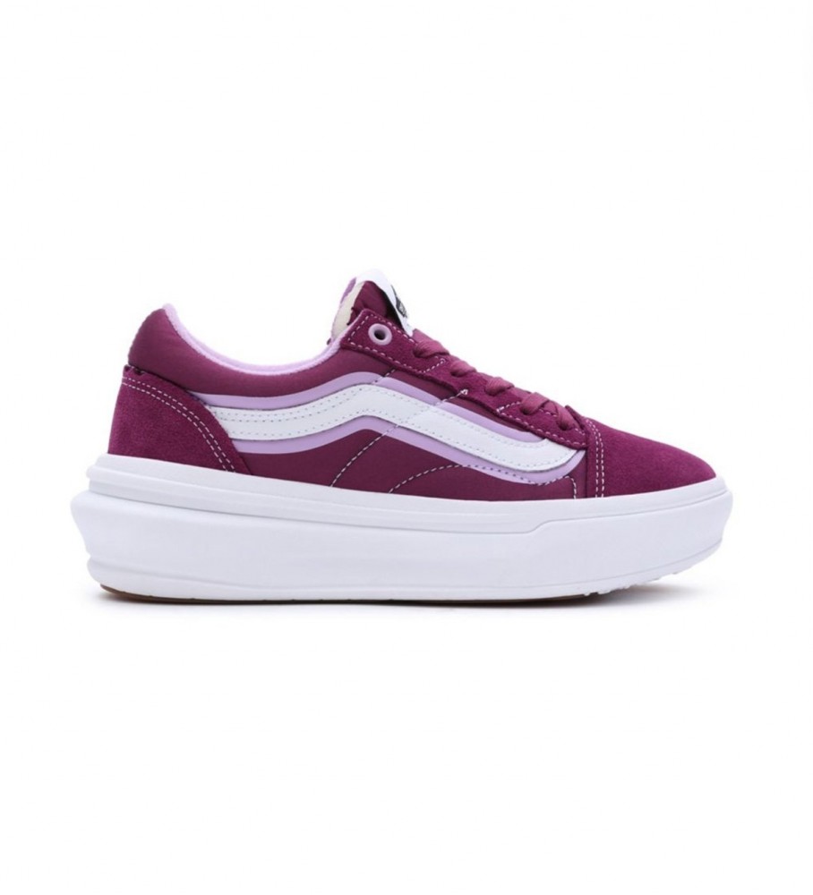 Tênis Vans UA Old School Overt CC de couro rosa
