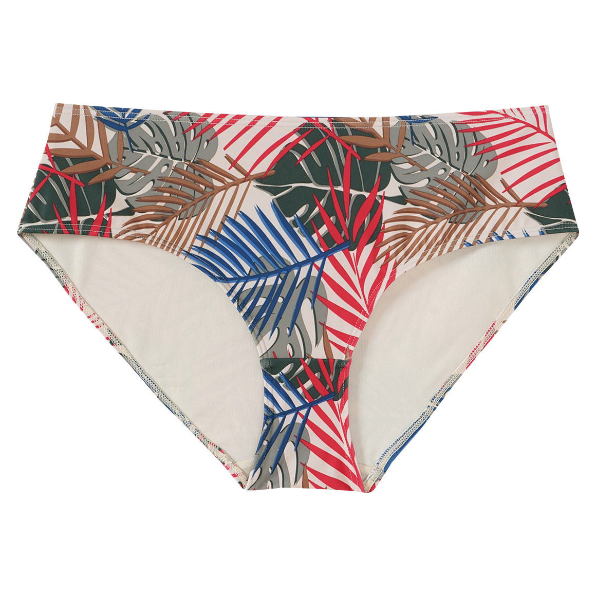 Gina Benotti Damen Bikinipanty im Tropical-Look hellbeige / bunt