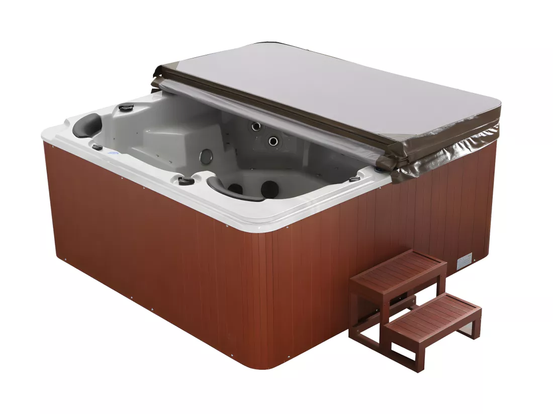 SPA 6 places blanc avec accessoires - Gamme prestige ULYSSE IV - 132 jets - l220 x L220 x H97 cm - Système Balboa