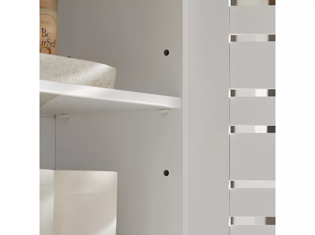 Meuble Haut De Salle De Bain Avec 2 Portes Meuble De Rangement Mural Armoire Suspendue, BZr42-w