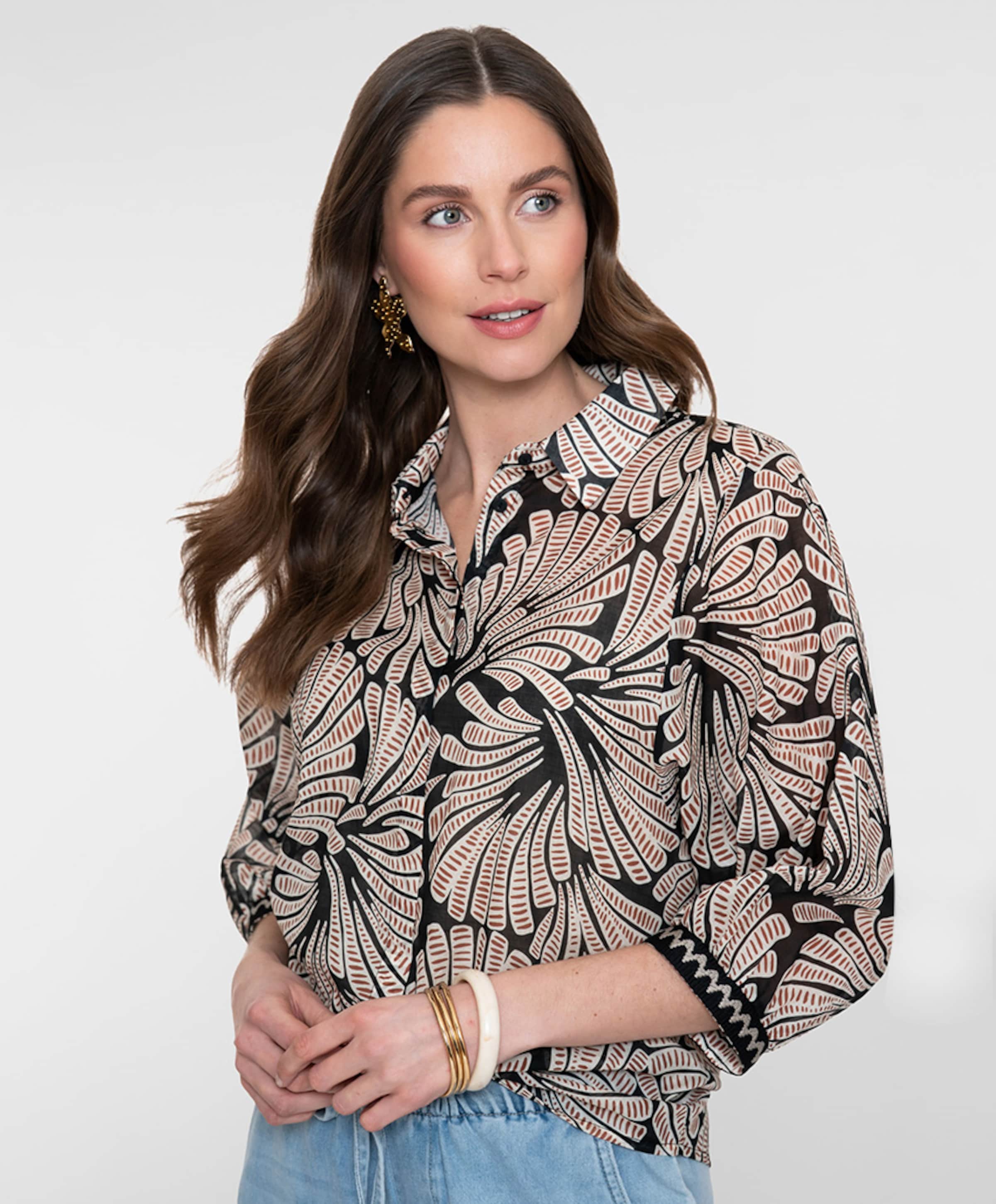 Geisha Dames blouse zwart