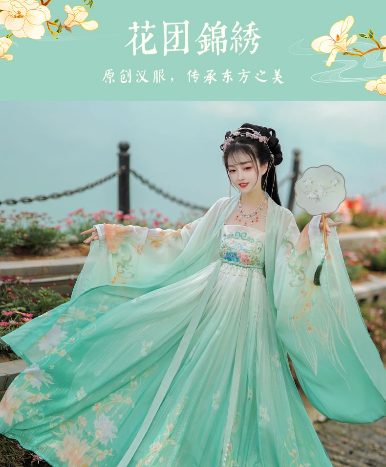 Francoix - Bloemen Hanfu Kostuumset