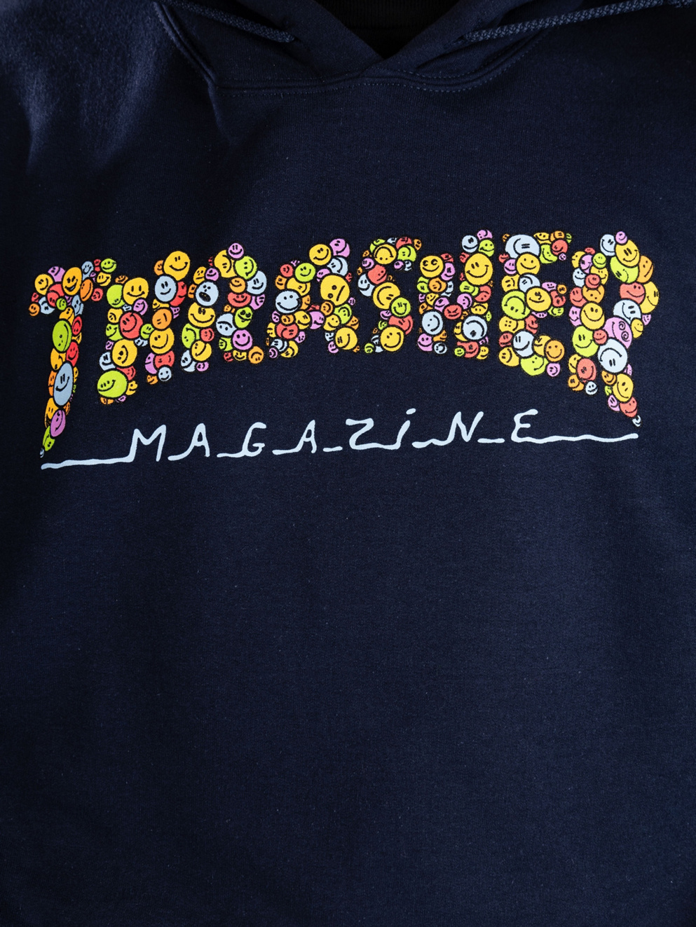 Thrasher X Toy Machine Smile By Spanky Hoodie navy