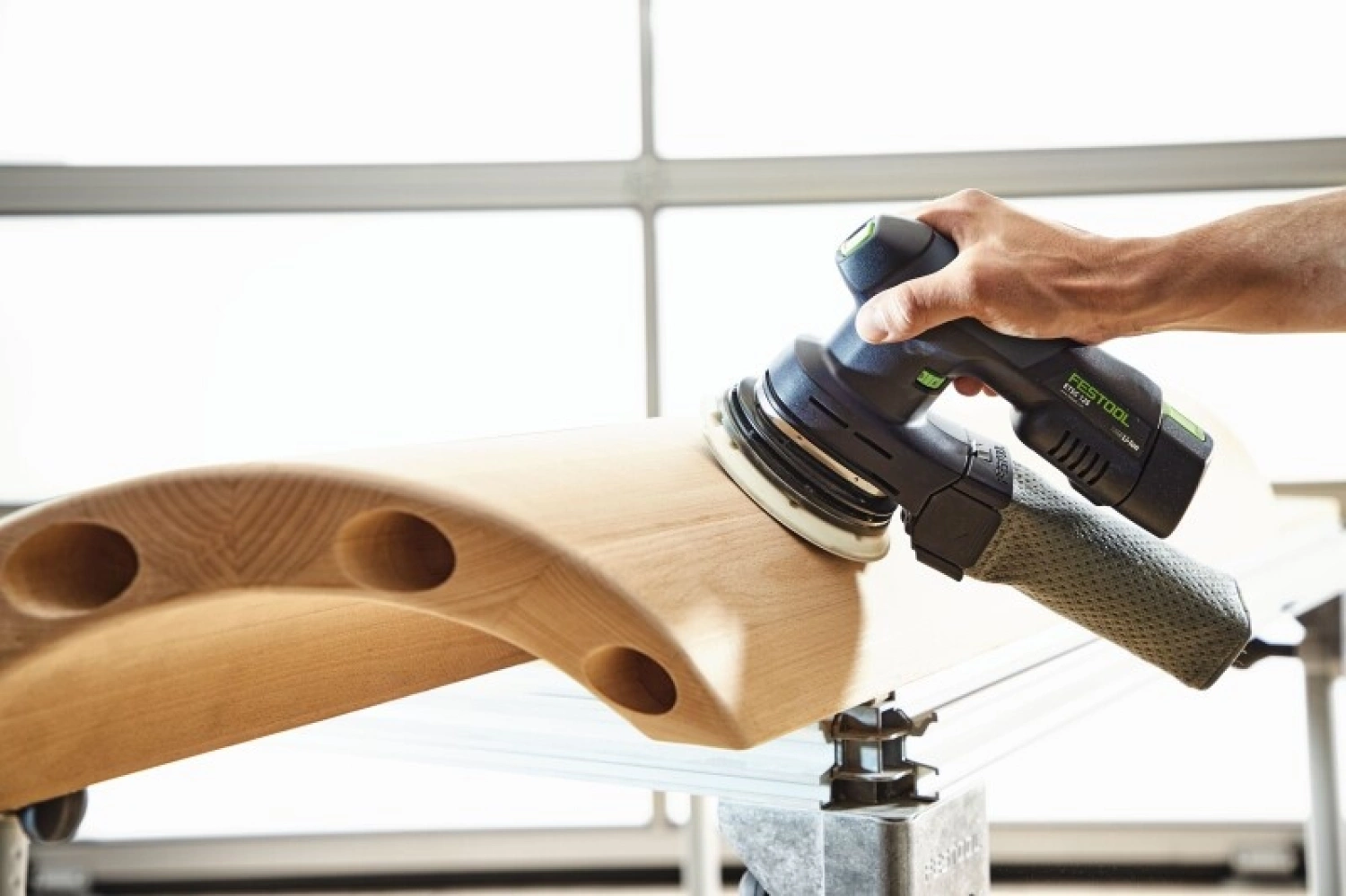 Festool ETSC 125 3,0 I-Set 18V Li-Ion accu excentrische schuurmachine set (2x 3,0Ah) in systainer - 125mm