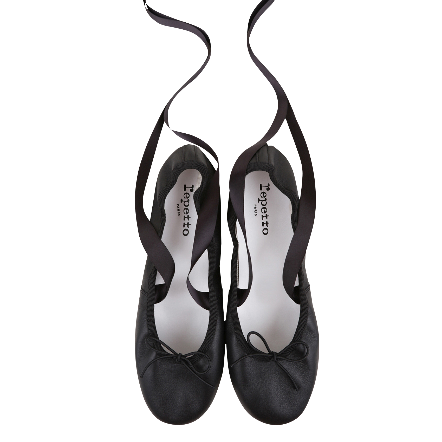 SOPHIA - Ballerines à lacets en cuir | Noir
