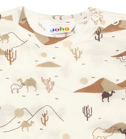 Joha Sommerstrampler - Wolle/Seide - Off White m. Wüste