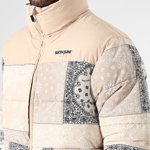 Doudoune Capuche Beige Bandana