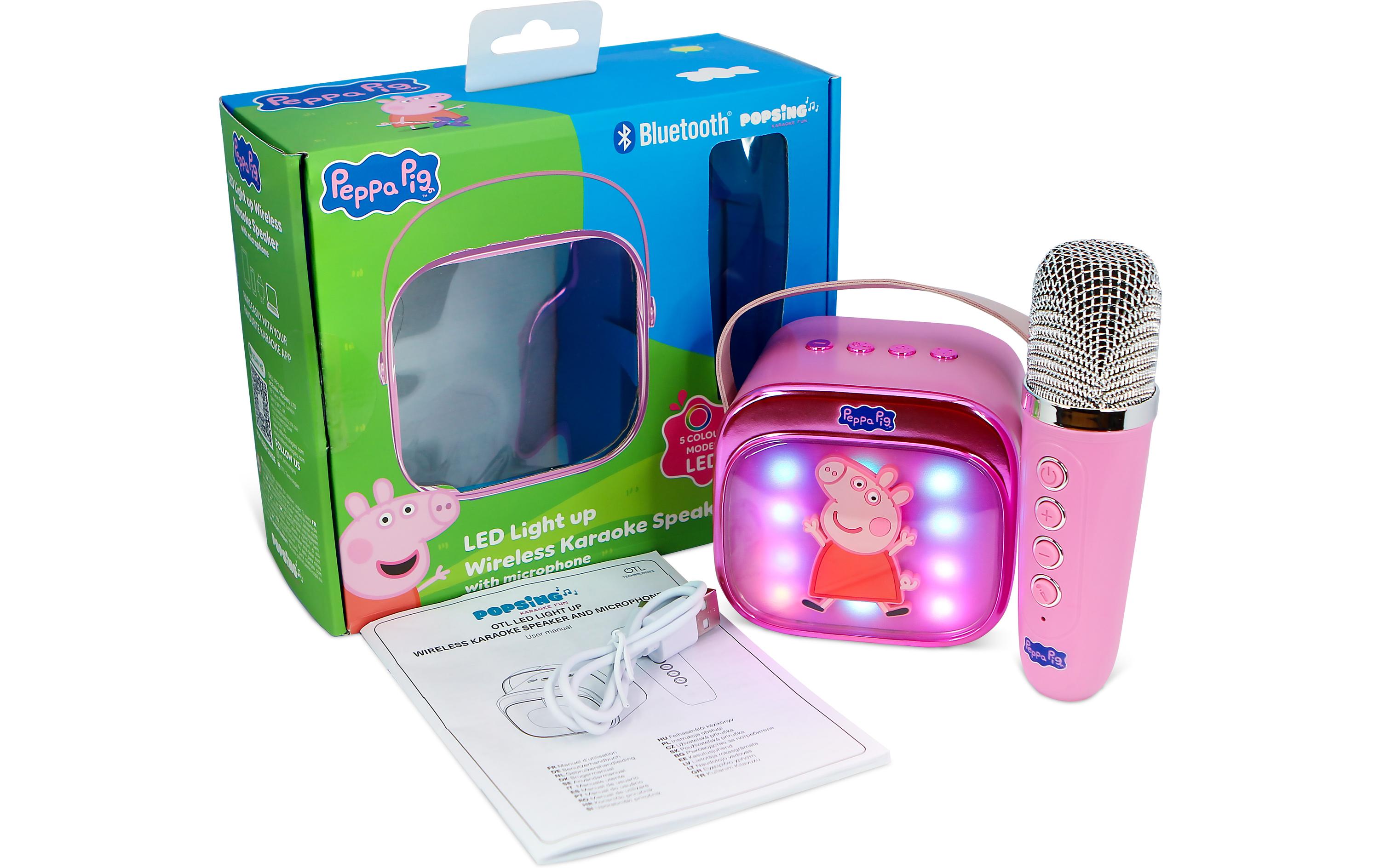 Peppa Pig LED Wireless Karaoke Lautsprecher und MikrofonMit LED-Leuchten
