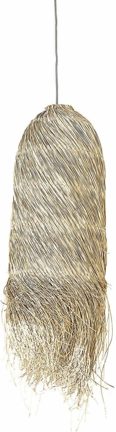 Loberon Lampenschirm Shereena, aus Naturmaterialien, von Hand geflochten, faszinierender Eyecatcher, Wohn-Accessoire, Eisen, Pandan-Palme, braun