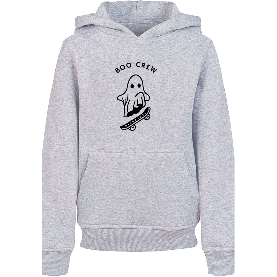 F4NT4STIC Hoodie Boo Crew Halloween heather grey