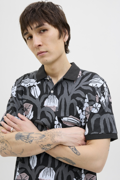 Jack & Jones zwarte heren polo