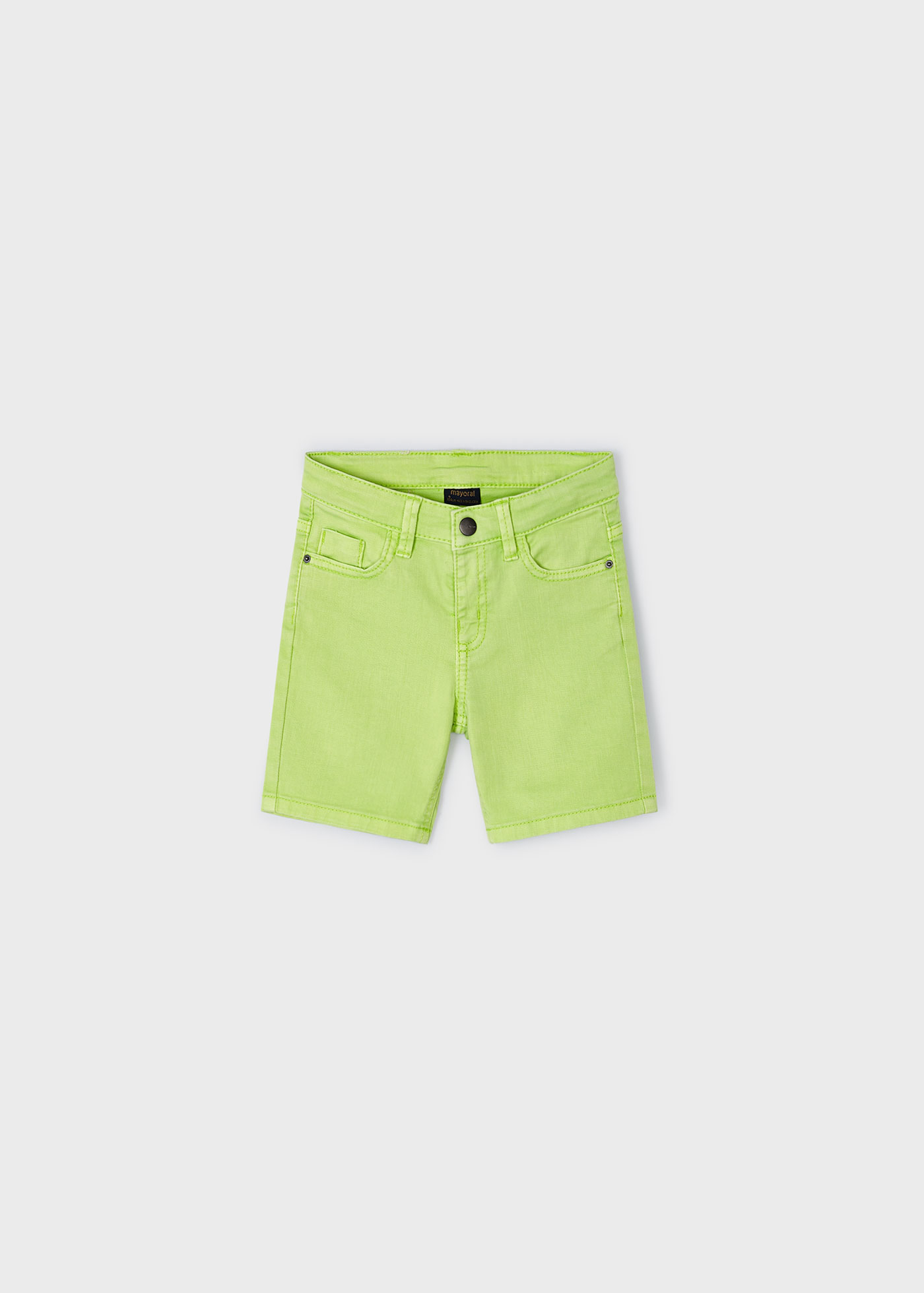 Bermuda de sarja de algodão Better Cotton para menino, cor cereja.