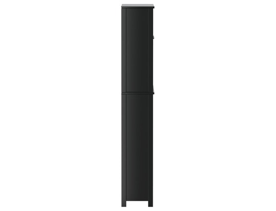 VIDAXL - Armoire pour machine à laver berg noir bois massif