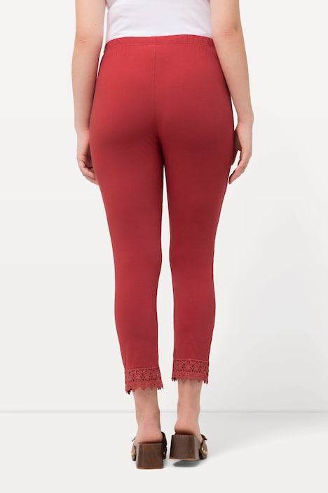 7/8-Leggings, Saumspitze, Biobaumwolle
