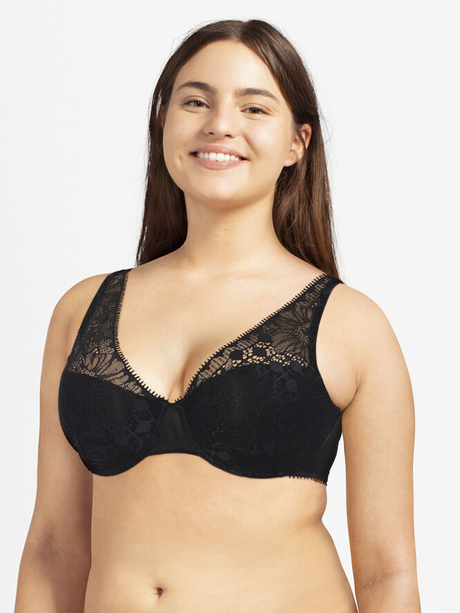 Chantelle Day to Night Plunge spacer bra Black