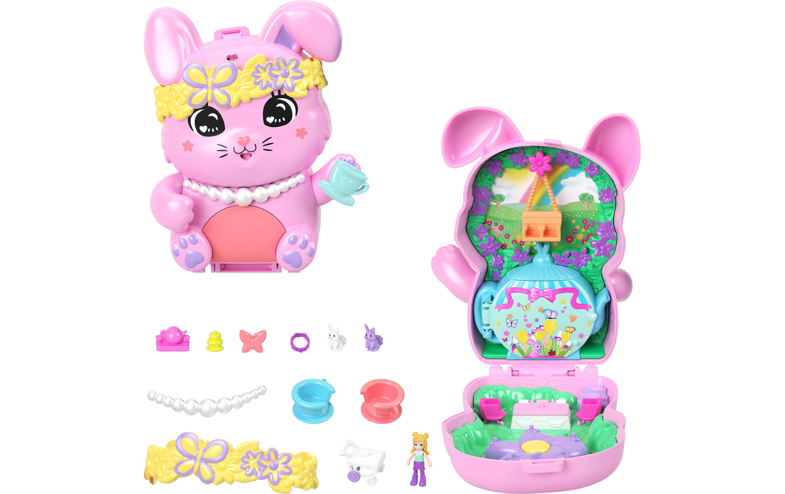 Spielset Teeparty-Häschen SchatulleSpielzeug für unterwegs mit Styling-Accessoires