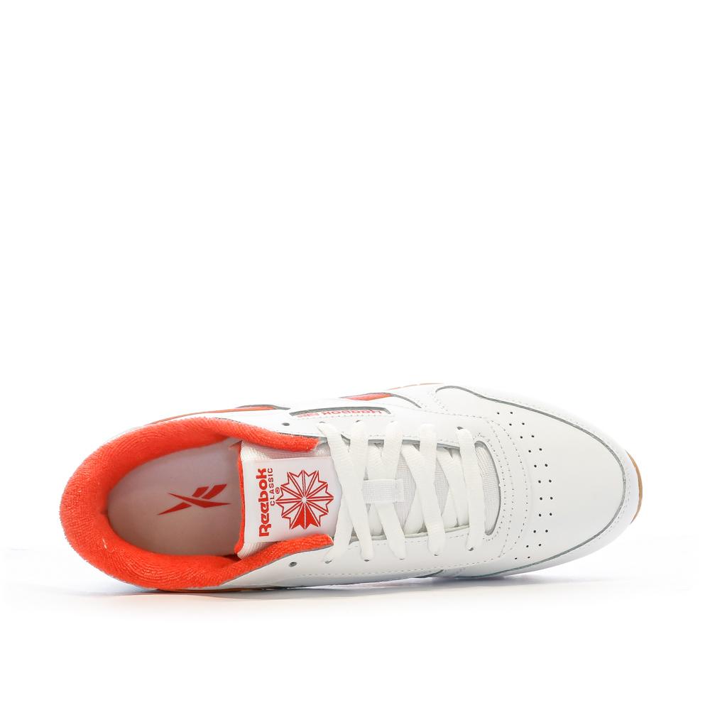 Reebok Baskets Blanches/Oranges Garçon/Fille Reebok Classic Leather 100033587
