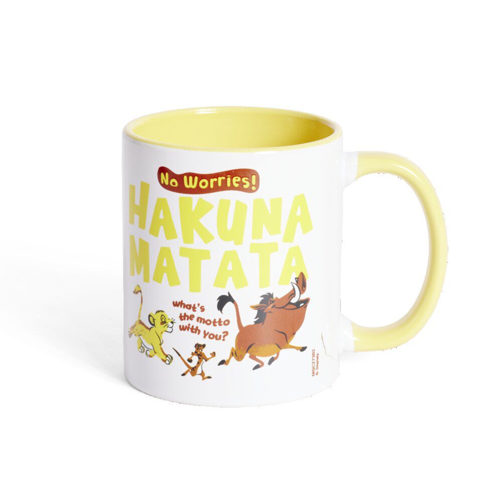 Mug Disney Le Roi Lion Hakuna Matata blanc et jaune 315ml
