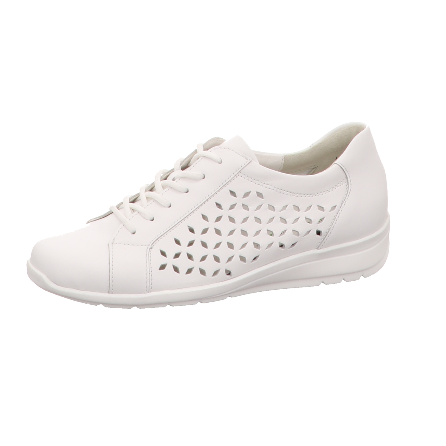 Waldläufer Schnürhalbschuh weiss/weiss kombi