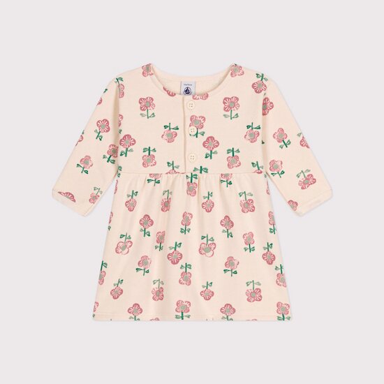 Robe manches longues   jaune avalanche / blanc daisy        de               Petit Bateau