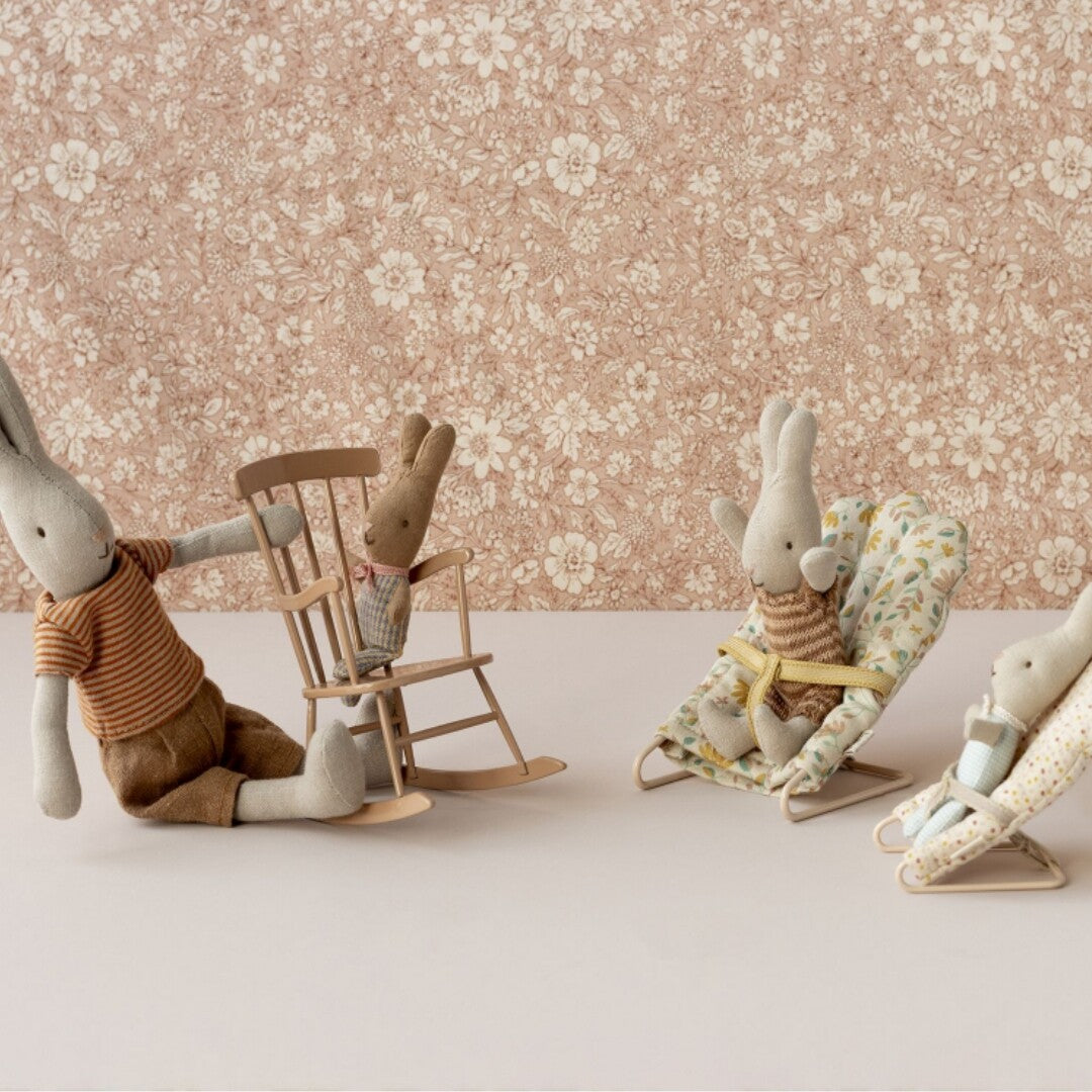 Maileg knuffelkonijn - my - yellow check - 11 cm