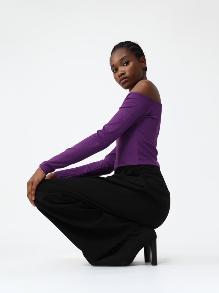 Camiseta cropped - Roxa