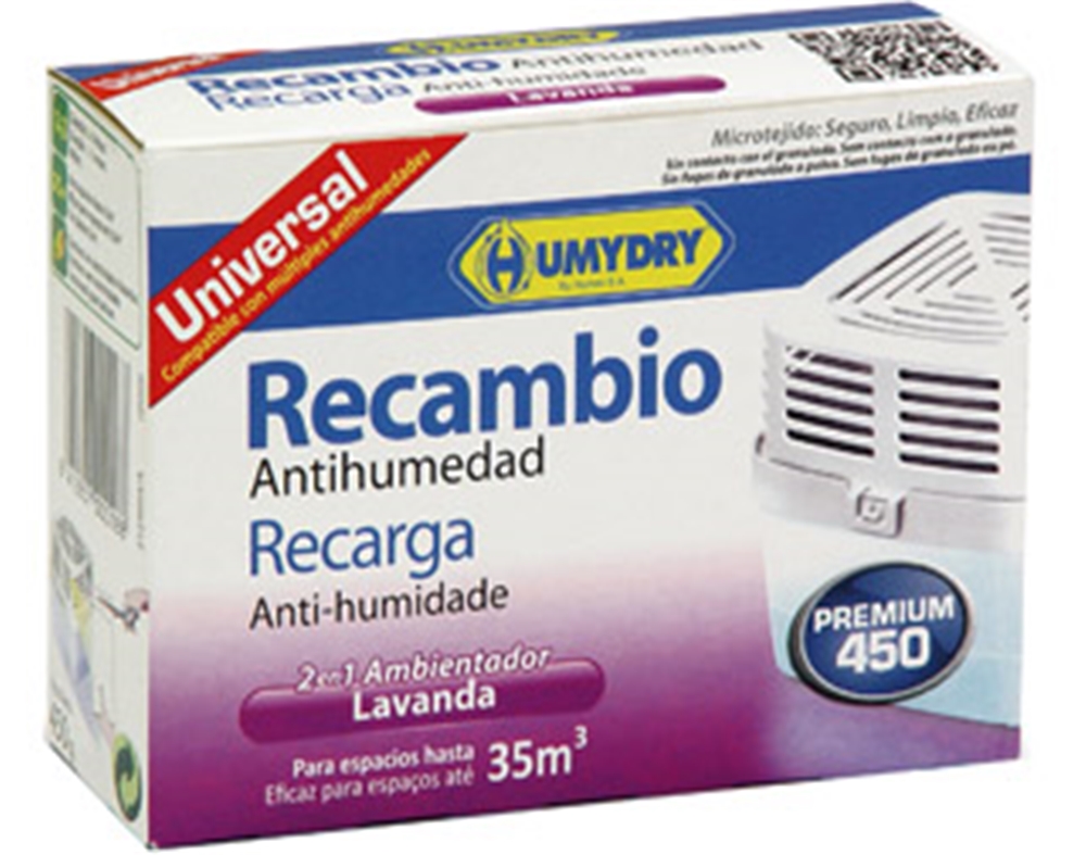 RECARGA PARA DESUMIDIFICADOR HUMYDRY PERFUMADO 450G