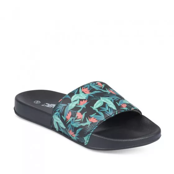 Claquettes NOIR DENIM SIDE