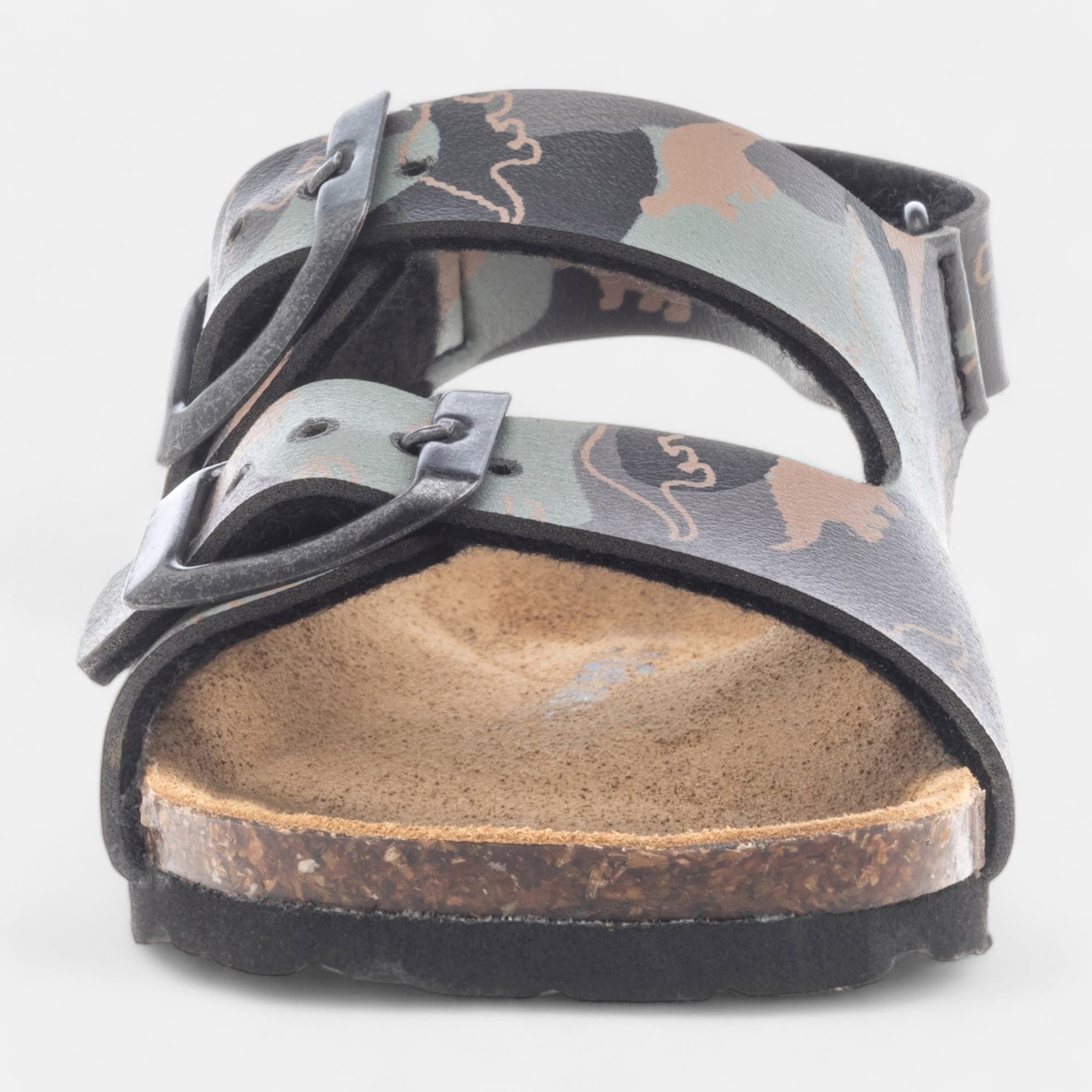 Mules semelle liège Garçon kaki