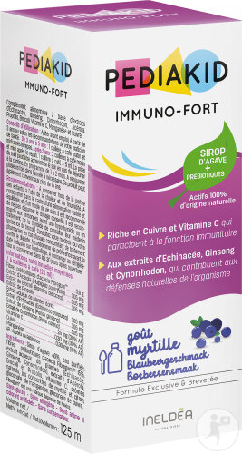 Pediakid Immuno-Fort Goût Myrtille Flacon 125ml
