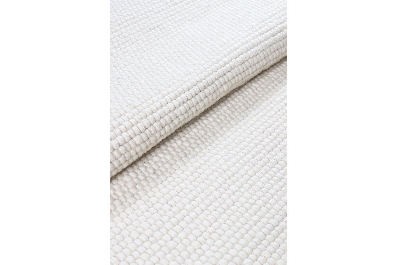 Gotland gulvteppe 160x230 Hvit 160x230cm vendbar ull