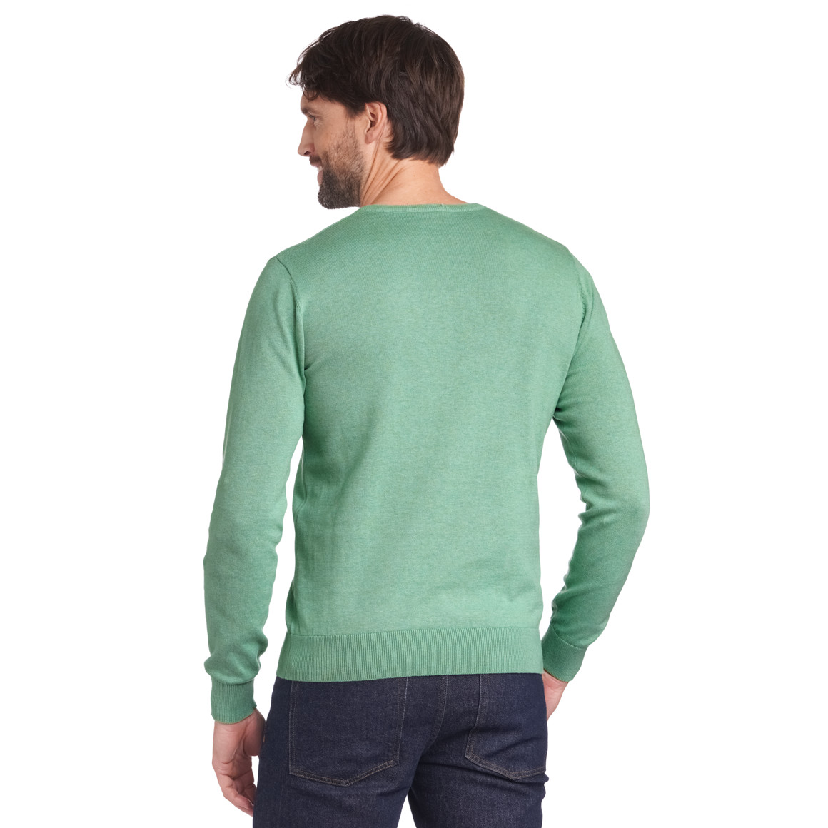 VanVaan Herren Feinstrickpullover mit V-Ausschnitt hellgrün